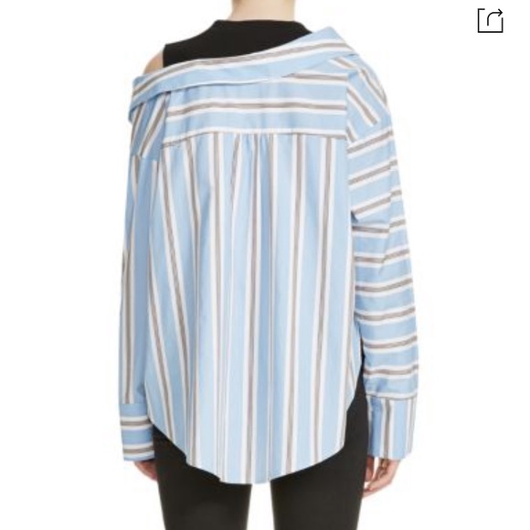 Maje Laivi Layered Shirt In Blue - Picture 2 of 6